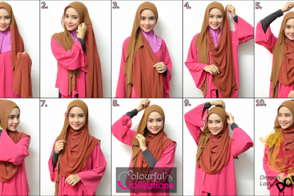 Cara Pakai Tudung Selendang Panjang Ringkas Dan Cantik 10