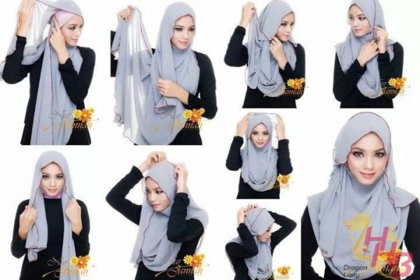 gaya pakai tudung