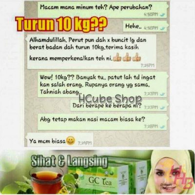 testimoni review gc tea glucos cut